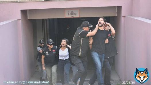 The Turkish terrorist state has simply imprisoned the co-chairs of the HDP in Izmir without any evidence or crime. This is the last picture of them protesting against this terror.