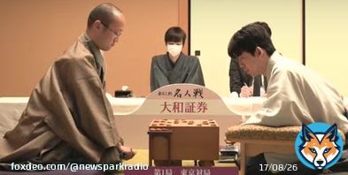 4月6日,名人戦第1局(2日目)     渡辺明名人 　VS 　挑戦者：藤井聡太竜王          現在81手目を渡辺名人考慮中。(17:36)    後手有利(－379)   ＋【先手】渡辺リード、－【後手】藤井リード      形勢－283&rarr;　－379 藤井竜王、渡辺名人の玉の隣に、金を打ち込んだ！ 捨て金です。 局面は、終盤戦へ！