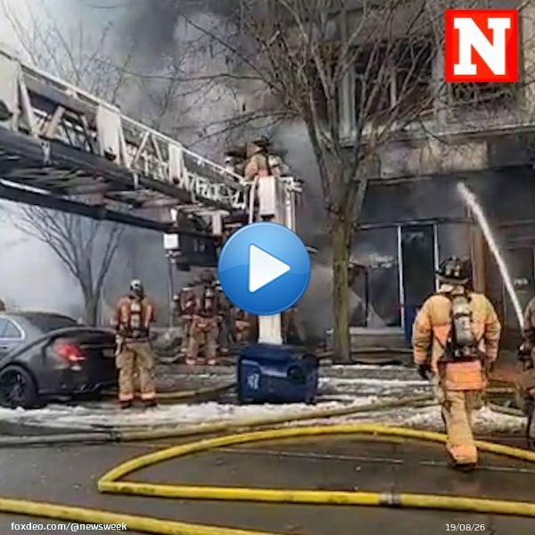 Firefighters battled a massive fire in Buffalo, New York. Video from the fire department&rsquo;s Facebook show firefighters being knocked to the ground from an explosion while battling the fire.