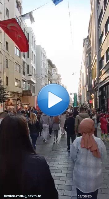An explosion in central Istanbul, Turkey  The moment of the explosion on Istiklal Street in Istanbul. There are casualties among passers-by.