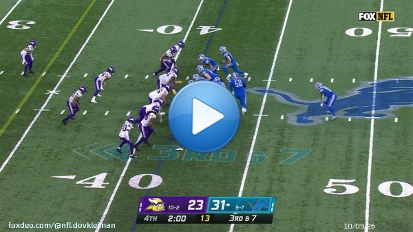 #Lions with another trick play, going to OT Penei Sewell to ice the game on a 3rd down conversion!  The 10-2 #Vikings will lose to the 5-7 #Lions