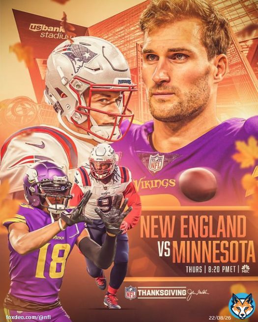 Turkey Day is game day. Who ya got? #MaddenThanksgiving   : #NEvsMIN&mdash; Thanksgiving Day 8:20pm ET on NBC : Stream on NFL+
