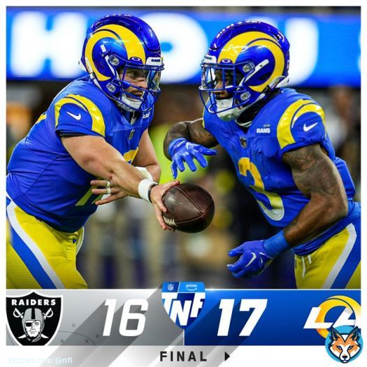FINAL: @bakermayfield and the @RamsNFL pull off a comeback on #TNF! #RamsHouse #LVvsLAR