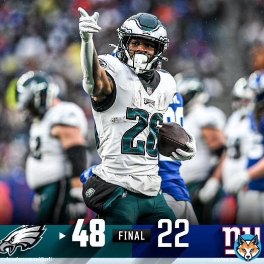 FINAL: The @Eagles improve to 12-1 and clinch a spot in the #NFLPlayoffs! #PHIvsNYG