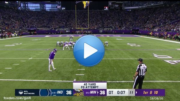 THE @VIKINGS CAP OFF THE LARGEST COMEBACK IN NFL HISTORY.  FROM 33-0 DOWN TO 39-36. #INDvsMIN