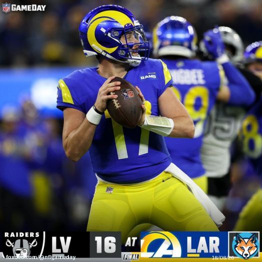 Tuesday: Arrive in LA Thursday: Win a game for LA  Quite the week for @bakermayfield   #LVvsLAR | @RamsNFL