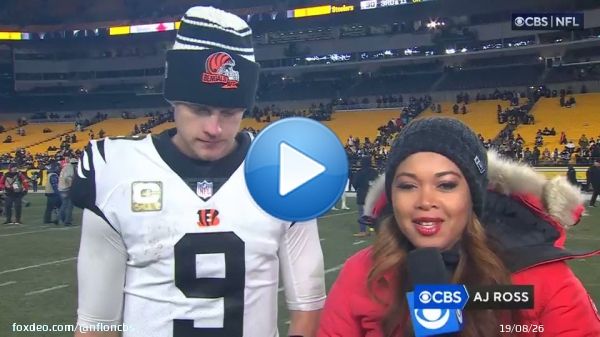 'AFC North football is never easy ... This is the kind of win we needed.'  Joe Burrow shouts out his @Bengals teammates for stepping up in a big win.   @AJRoss_TV