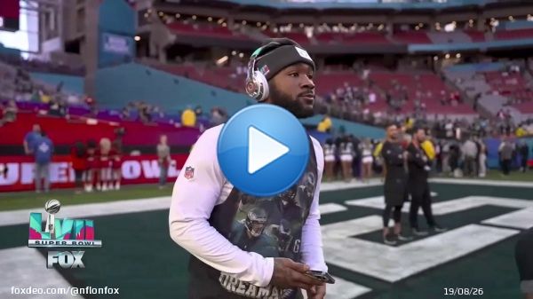 Miles Sanders is feeling good before kickoff #SBLVII   Watch the #SuperBowlLVII  pregame show on FOX and the FOX Sports App: