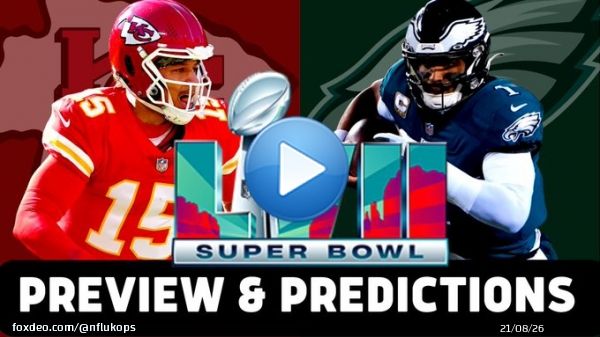 NFL FANS     NEW VIDEO ALERT!  WATCH our PREVIEW & PREDICTION of this weekend's #SuperBowl    Make sure to join us for our LIVE play by play reaction stream this weekend we're doing a PRIZE GIVEAWAY!   #NFLTWITTER #NFLPlayoffs #NFL #Chiefs #Eagleles