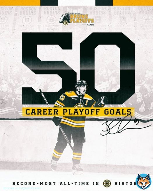 Second-most for   Marchy joins Cam Neely (55) as the only players in #NHLBruins history with 50 career playoff goals.