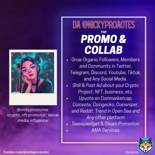 $20 | 290K &bull; END FAST  RT, Like & Reply @nickypromotes  _________ #Crypto #cryptocurrency #NFT #NFTCommmunity #NFTGiveaways #Giveaway #NFTs #BBTitians #Airdrop #GameFi #Web3 #BTC #Binance #Ethereum #Bitcoin #BabyDoge #Dogecoin #Polygon #P2E #P2EGame #blockchain #Solana&hellip;
