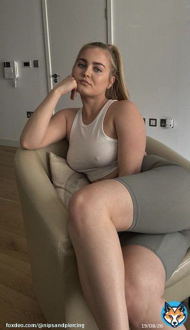 Baska waits for someone to warm her nipple up