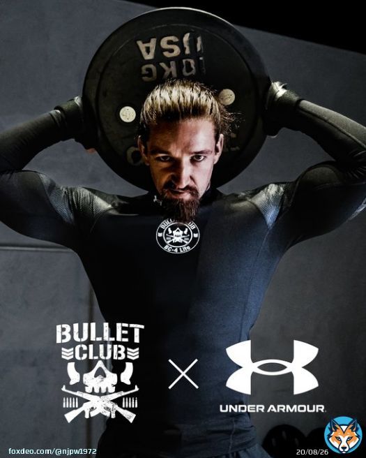 【UNDER ARMOUR &times; BULLET CLUB】   「アンダーアーマー&times;BULLET CLUB」のコラボレーションが実現！   ジェイ・ホワイト選手をモデルとした「バレットクラブ」モデルのウェア類やバッグがラインナップ！      #アンダーアーマー #njpw #BULLETCLUB #njpwshop