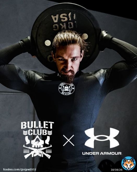 【UNDER ARMOUR &times; BULLET CLUB】   「アンダーアーマー&times;BULLET CLUB」のコラボレーションが実現！   ジェイ・ホワイト選手をモデルとした「バレットクラブ」モデルのウェア類やバッグがラインナップ！      #アンダーアーマー #njpw #BULLETCLUB #njpwshop