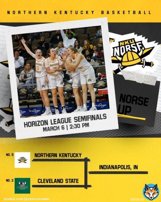 Horizon League Semifinals    | No. 2 Cleveland State  | 2:30 PM (ET)  | Monday, March 6  | Indianapolis, IN  | Indiana Farmers Coliseum  |   |  (ESPN+)  @NKUNorse | #NorseUp