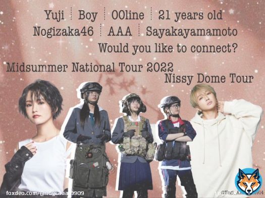 ????????????\u25cc????????           00┊︎boy┊︎21┊︎Fukui      乃木坂46┊︎AAA┊︎山本彩さん  『乃木坂46 真夏の全国ツアー 2022』 神宮2公演目参戦予定なので、 繋がりませんか？            #いいねかRTで気になった人フォローする  #坂道好きな人と繋がりたい #乃木坂46好きな人と繋がりたい