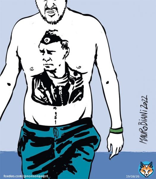 Fantastica, grandissimo Mauro!    #Biani !  La nuova #felpa in occasione della #CampagnaElettorale ...   #CrisidiGoverno ...  #Ombrerusse ...   #Russia  #Lega   #Salvini  #Putin   @maurobiani oggi su @repubblicaShow more