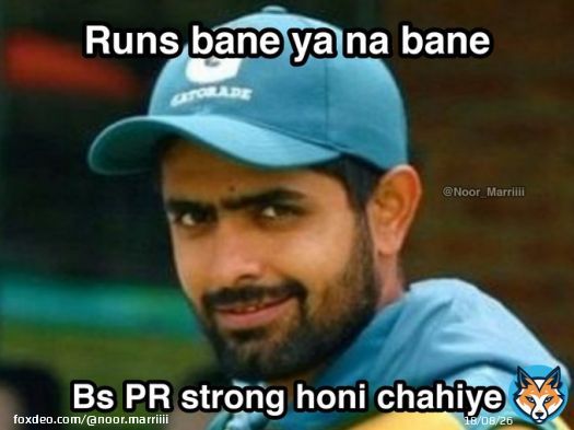Babar Azam -  &bull; Ind vs Pak 2022 - Scored 0(1)  - Media - 'Rauf ne 6 khaake match hrwa diya'   &bull; Asia Cup Final 2022 - Scored 5(6)  - Media  - 'Shadab ne catch drop krke Final hrwa diya'  &bull; WC Final 2022 - 114.7 strike rate - Media  - '- 'Langre Shaheen ne hrwa diya'