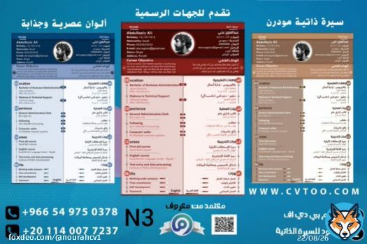 Create a professional arabic or english #CV in minutes with a great infographic or modern design  for more check our #DM  . . . #تشيلسي_فولهام #تشيلسي #فولهام #برشلونة