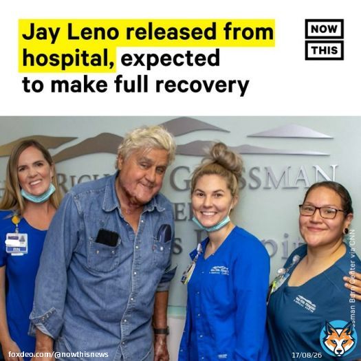 Jay Leno has checked out of the Grossman Burn Center, saying he is 'thankful' for the facility&rsquo;s medical staff after he was treated for burns suffered to his face, chest, and hands from a gasoline fire in his car garage on November 12.