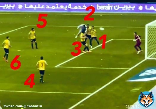 #حتماً_ستعود_اقوى_يا_نصر #كريستانو_رونالدو #النصر #الهلال #الاتحاد @musalli9  @RudiGarcia   مباراة للنسيان بسبب اخطاء فنية من #غارسيا  وهذي من ضمن الاخطاء المتعدده لا يوجد داخل خط 18 الا رونالدو من بين 6 لاعبين اتحاديين ويطالب بالتسجيل   وللعلم رونالدو ارتقى وهدد غروهي