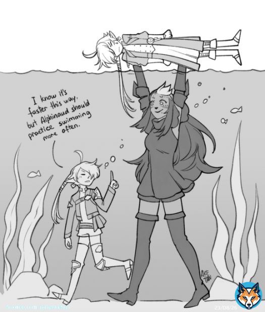 the perks of being a giant woman ms Gale is helping!  #ffxiv #ffxivart