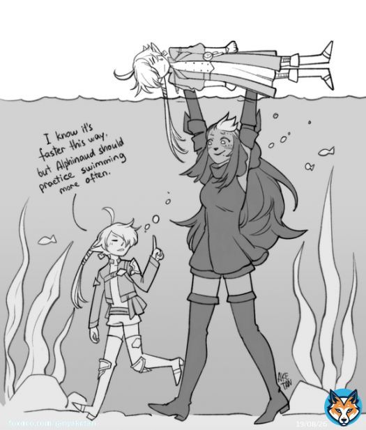 the perks of being a giant woman ms Gale is helping!  #ffxiv #ffxivart