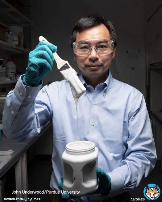 Scientists have made a white paint that can make surfaces as much as eight degrees Fahrenheit cooler than air temperatures at midday, and up to 19 degrees cooler at night, reducing inside temperatures and cutting air-conditioning needs by as much as 40%.