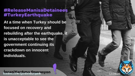 At a time when Turkey should be focused on recovery and rebuilding after the earthquake, it is unacceptable to see the government continuing its crackdown on innocent individuals.  @hrw  #ReleaseManisaDetainees #TurkeyEarthquake İnsaniYardıma Operasy
