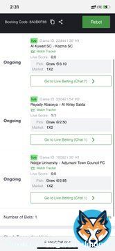 3/3 live bet . 22 Odds . Risky . Staked responsibly