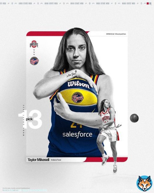 T-Mike is headed to Indy!  With the 13th pick in the 2023 #WNBADraft , the @IndianaFever select Taylor Mikesell  #GoBucks