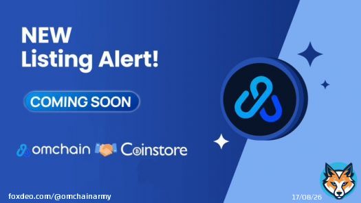 #Omchain  is being listed on @CoinstoreExc  and we are running a special draw for this listing.   Giveaway   -900 #OMC ($20)  -24 Hours   2  winner      Rt & Like   @omchainARMY  #NewListing #Giveaway #Omchain #Ethereum #Bitcoin
