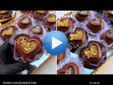 Eid sweets trend 2026 \ud83d\udd25 Chocolate hearts with a special filling, along with recipes for Nestlé Ca...