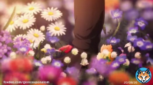mikasa walking the same path as eren did before but now it's all faded away and the flowers are gone #shingeki
