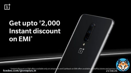 Just the mid-week pick-me-up you need   Get upto ₹2000 Instant discount on the #OnePlus7Series! Offer available only on @ICICIBank   credit and debit cards and @Citi credit cards on EMI transactions