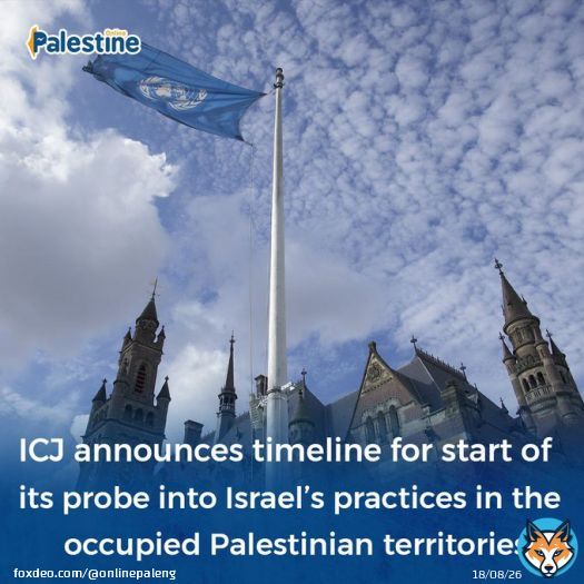 Following a request from the UN General Assembly to give an advisory opinion on the legal consequences of Israel's occupation of Palestine, the International Court of Justice announced the timeline for the start of its probe, indicating that the proccess is moving forward apace.