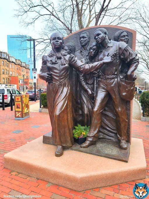 The City of Boston has a 10-foot tall bronze sculpture in the South End depicting Harriet Tubman leading a group of people up North to freedom, the first memorial erected in Boston to a woman on city-owned property.