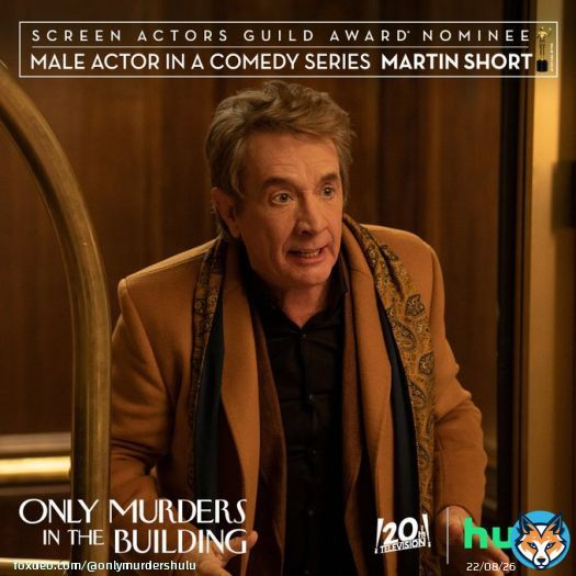 Congratulations to Martin Short, #SAGAwards nominee for Outstanding Male Actor in a Comedy Series! #OnlyMurders