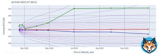 After a brief, sharp move 2d ago #Bitcoin market expects next push before 3MAR. After the move the shape of the upper forward curve experiences certain swing on the short term. The long term vision targeting the level of $45k does not change. Regulatory pressure? #crypto #DeFi