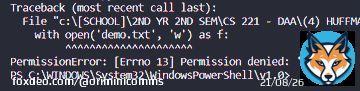 how to allow permission to access (write/read) files (.txt && .bin)?? ive been getting this error sa python... di ko na tanda pano ko napagana dati   lf commissioner programmer programming python