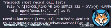 how to allow permission to access (write/read) files (.txt && .bin)?? ive been getting this error sa python... di ko na tanda pano ko napagana dati   lf commissioner programmer programming python