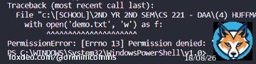how to allow permission to access (write/read) files (.txt && .bin)?? ive been getting this error sa python... di ko na tanda pano ko napagana dati   lf commissioner programmer programming python