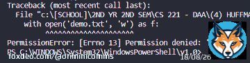 how to allow permission to access (write/read) files (.txt && .bin)?? ive been getting this error sa python... di ko na tanda pano ko napagana dati   lf commissioner programmer programming python