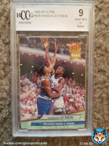 #sportscards #thehobby #sportscardsforsale #hobbystreak @BlazedRTs @Hobby_Connect @HobbyRetweet_ #basketball #NBAfi #NBAExtra #NBAPlayoffs #NBABDAY #NBA @SHAQ Check out SHAQUILLE O'NEAL 1992 ULTRA BCCG 9 MINT GRADED NBA ROOKIE RC #32  #eBay via @eBay