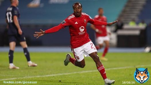 .@percymuzitau22 - @AlAhly&rsquo;s man of the moment. Beautiful goal. HT: #AhlyWAC 1-0. #CAFCLFINAL