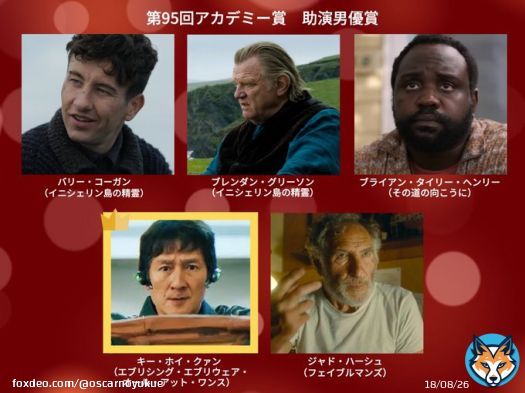 第95回 #アカデミー賞 #Oscars95 【助演男優賞】を受賞したのは  キー・ホイ・クァン（エブリシング・エブリウェア・オール・アット・ワンス）！！！！！！！！！