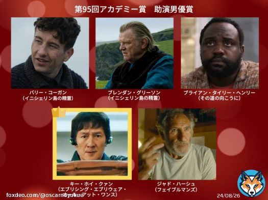 第95回 #アカデミー賞 #Oscars95 【助演男優賞】を受賞したのは  キー・ホイ・クァン（エブリシング・エブリウェア・オール・アット・ワンス）！！！！！！！！！