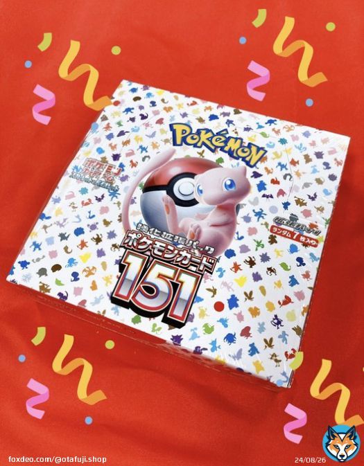 ／ 公式Twitterリニューアル記念！フォロー&RTキャンペーン ＼ 『ポケモンカード151』1BOXを名様へ #プレゼント全国内配送対応 《応募条件》 @otafuji_shopをフォロー 期間中こちらの投稿をRT  ※当選結果はDMにて6月末迄通知6/25(日)締切  #ポケモンカード151 #おたちゅう富士店