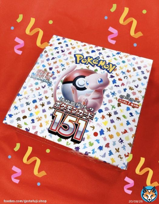 ／ 公式Twitterリニューアル記念！フォロー&RTキャンペーン ＼ 『ポケモンカード151』1BOXを名様へ #プレゼント全国内配送対応 《応募条件》 @otafuji_shopをフォロー 期間中こちらの投稿をRT  ※当選結果はDMにて6月末迄通知6/25(日)締切  #ポケモンカード151 #おたちゅう富士店
