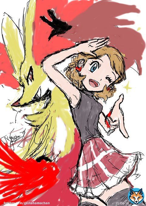ポケモン界のスーパーアイドル(10歳)は隠し子もいないはず、ですがファーストキッスは経験済み\u203c\ufe0f︎どうかご了承下さいまして共にセレナの幸せをお祈り頂けますよう いやぁ『推しの子』第一話壮絶すぎてラフ画で失礼!鬼滅もあり今期豊作の予感の中  本日はアニポケリコロイ編スタート\u203c\ufe0f︎ #アニポケ